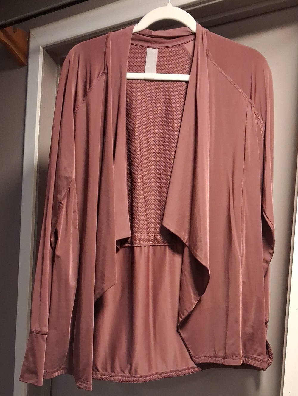 zuda Mauve Open-Front Drape Jacket